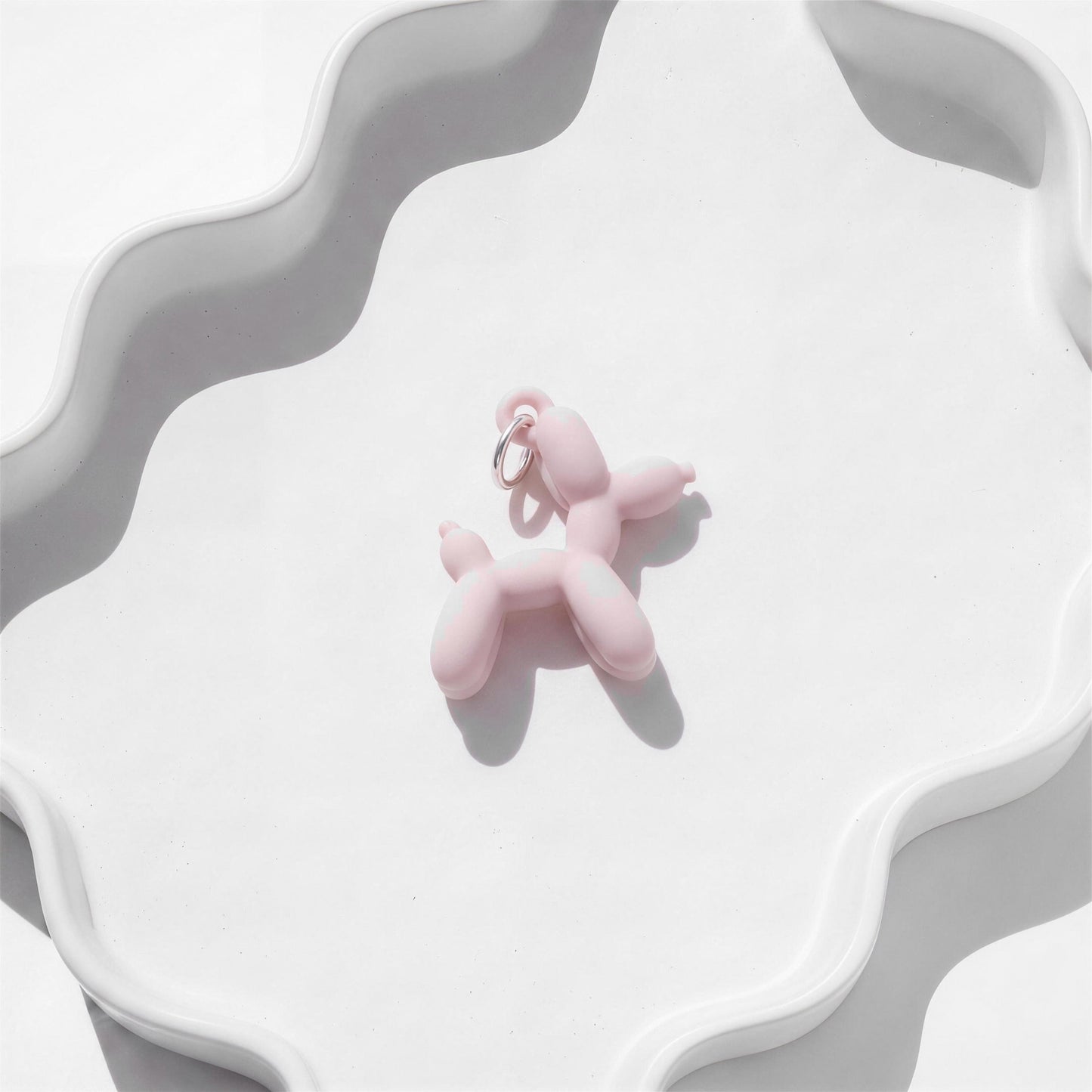 Blush Balloon Dog Charm for Beadboo dog collar necklace