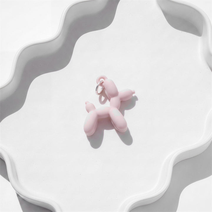 Blush Balloon Dog Charm for Beadboo dog collar necklace