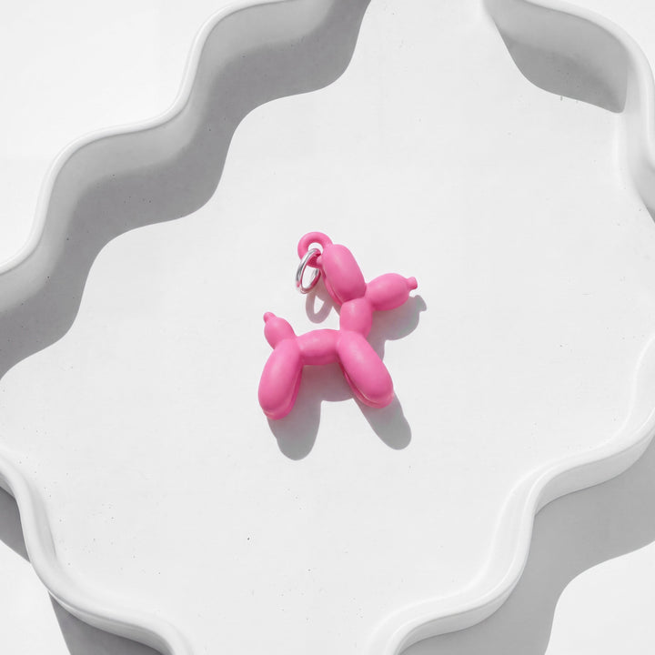 Pink Balloon Dog Charm for Beadboo dog collar necklace