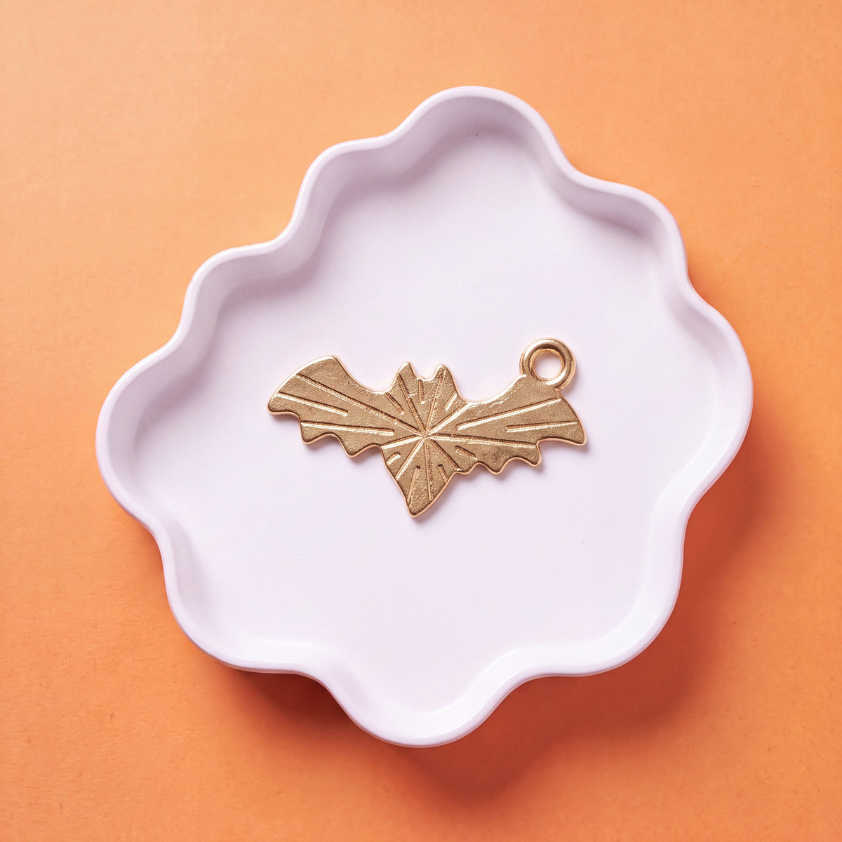 Grinning Bat Charm for BEADBOO dog collar necklace — back