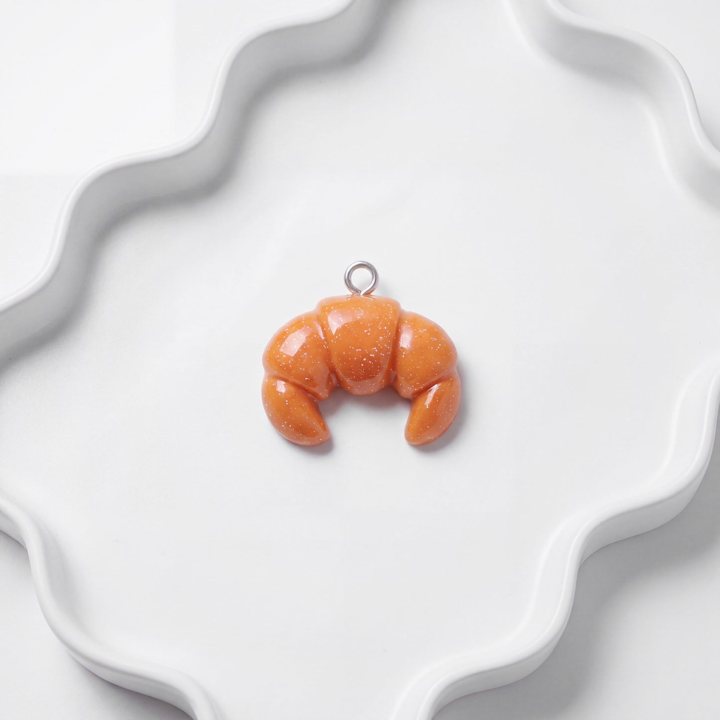 Glazed Croissant Charm for Beadboo dog collar necklace