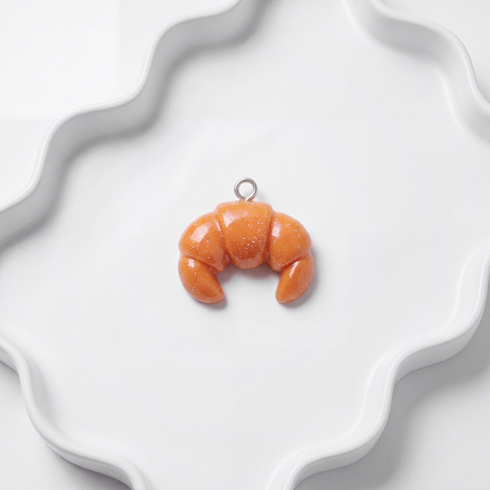 Glazed Croissant Charm for Beadboo dog collar necklace