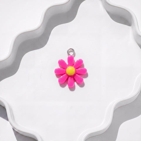 Pink Daisy Charm