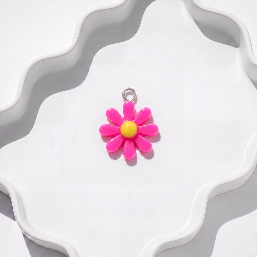 Pink Daisy Charm