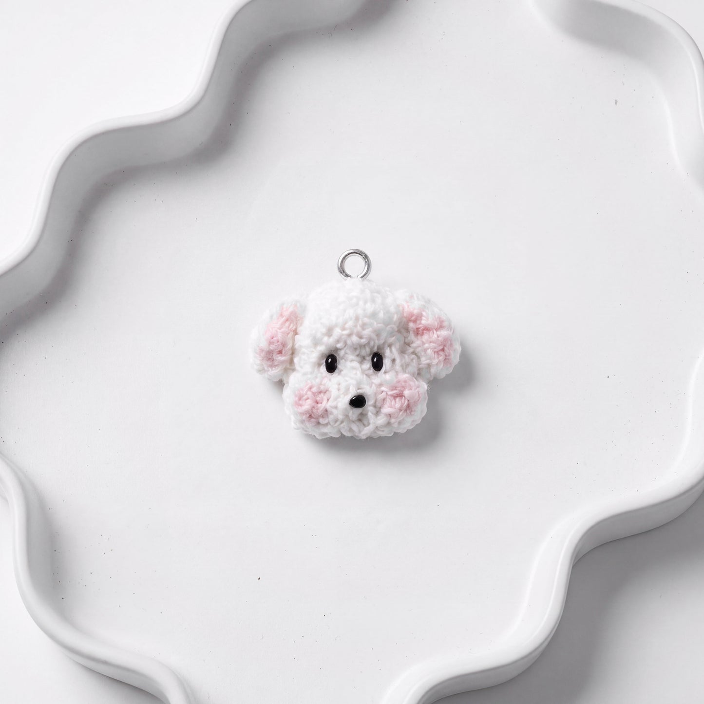 Snowy Puppy Charm for Beadboo dog collar necklace