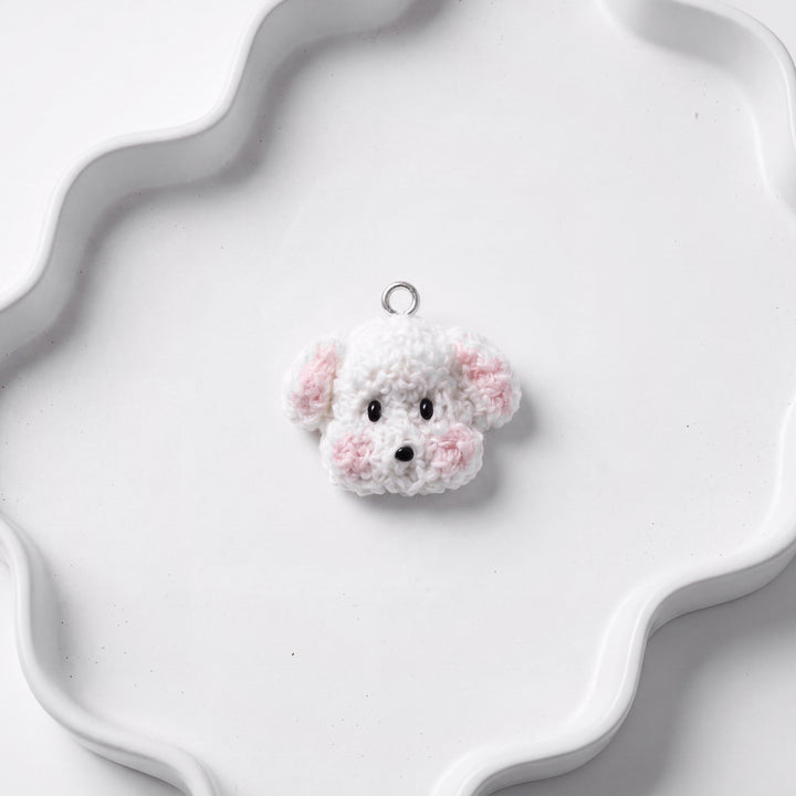 Snowy Puppy Charm for Beadboo dog collar necklace